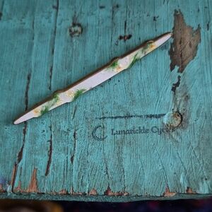 🌙Estate Vintage Cloisonne Oval Bar Brooch